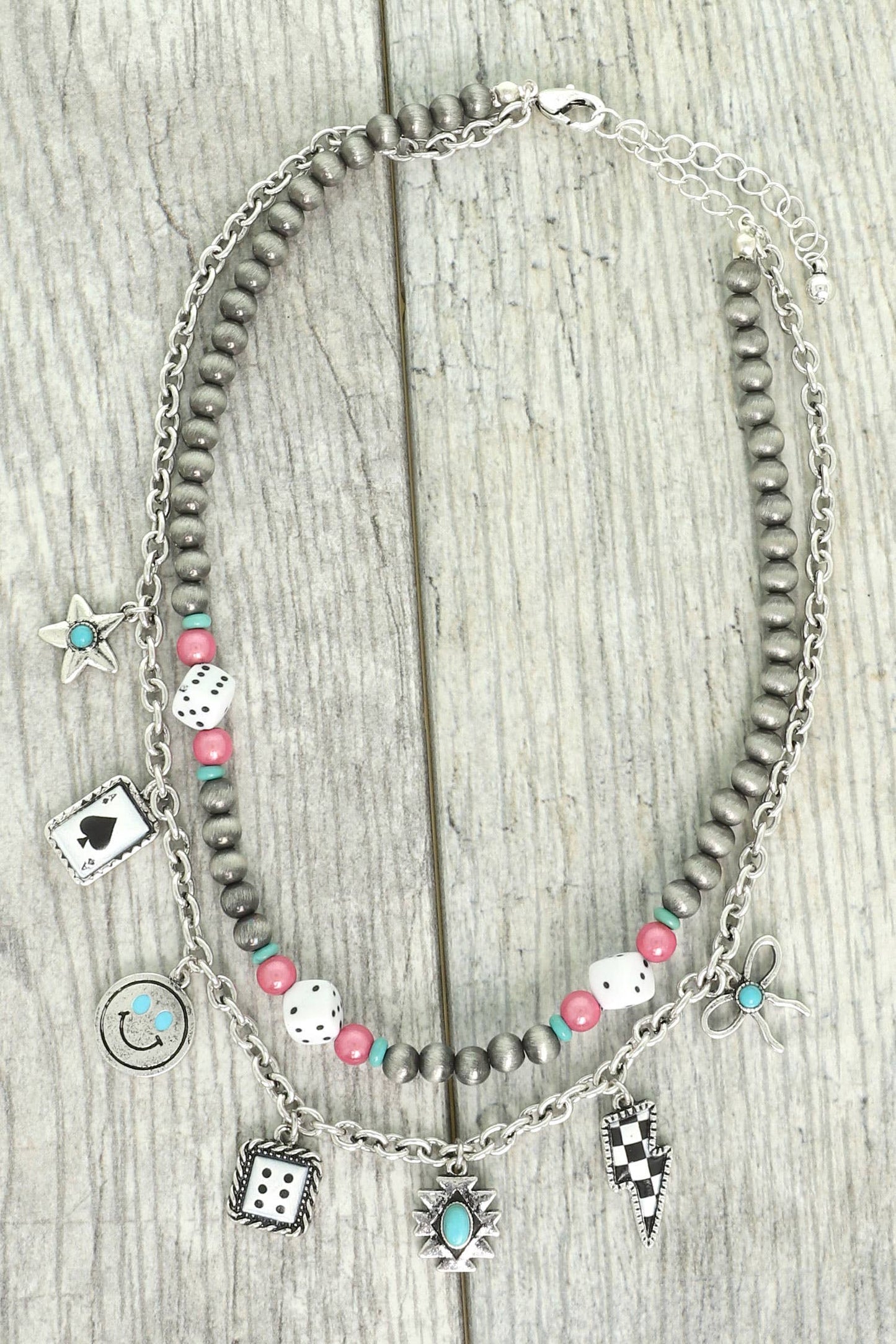 Western Gambling Multi-Charm Necklace