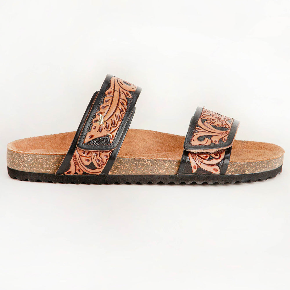 Loyal West Deen Canyon Sandals - Handtooled Leather