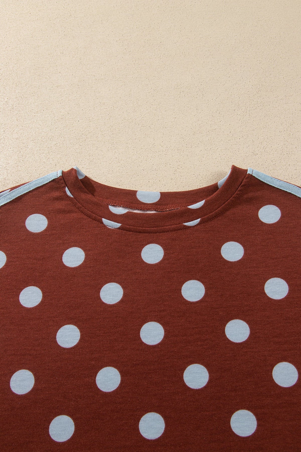 Polka Dot Side Stripe Long Sleeve Top & Pant Set